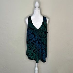 Massimo Geometric Patterned Tank Top
